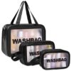Travel Makeup Pouch Set Toiletry Bag Cosmetic Organizer Bag for Women and Girls Toiletry Storage Kit Set of 3