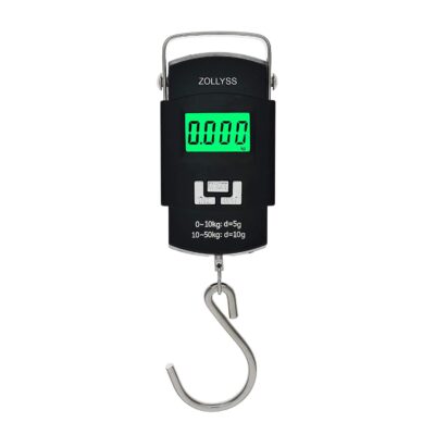 Portable Digital 50 Kg Weighing Scale with Metal Hook (Black)