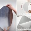 Oval Shape Adhesive Mirror Sticker for Wall on Tiles Bedroom Living Room Basin Mirror Bathroom Wall Mirror Both Side Sticker Acrylic Wall Mirror for Wall