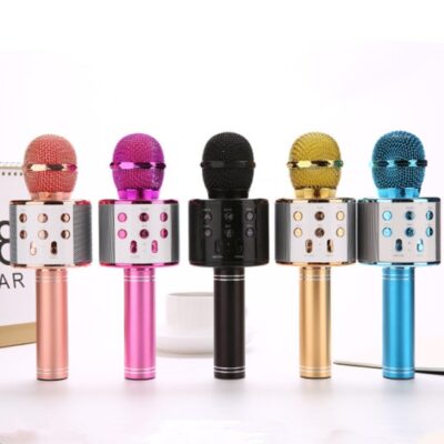 Portable Karaoke Microphone with Built-in Speaker