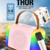 Thor PB-811 Portable Bluetooth Speaker with Wireless Microphone & RGB LED Lights
